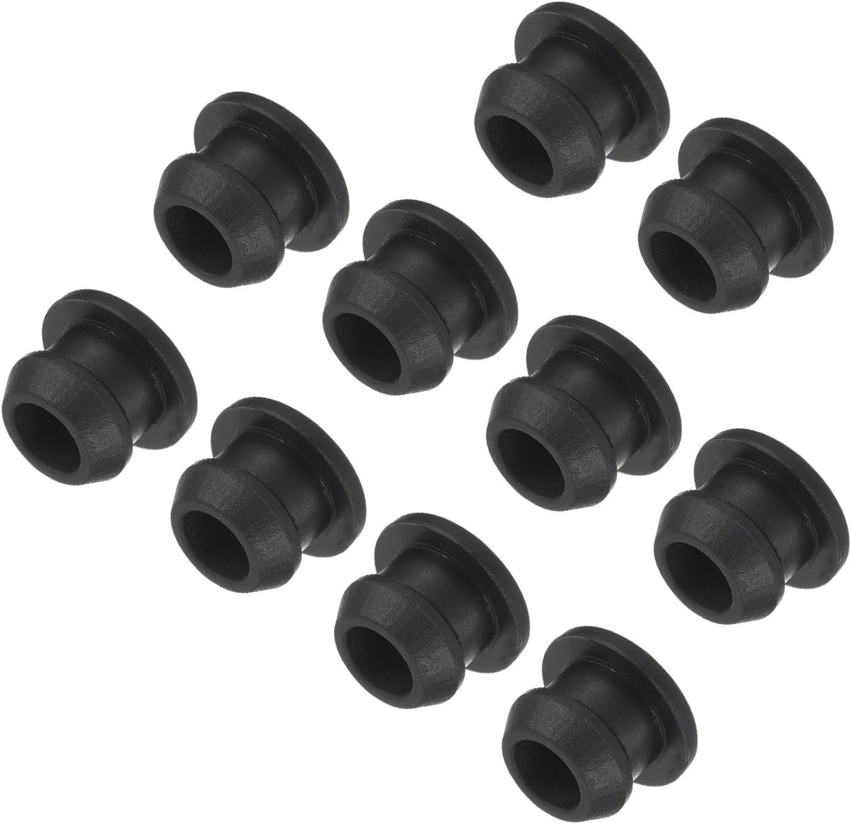 SnelShoppen - Rubber Plug voor Gaten - 10x Zwarte Silicone Stoppen - Waterdichte Doppen voor Keuken, Meubilair, Testbuizen - Diameter 8 mm