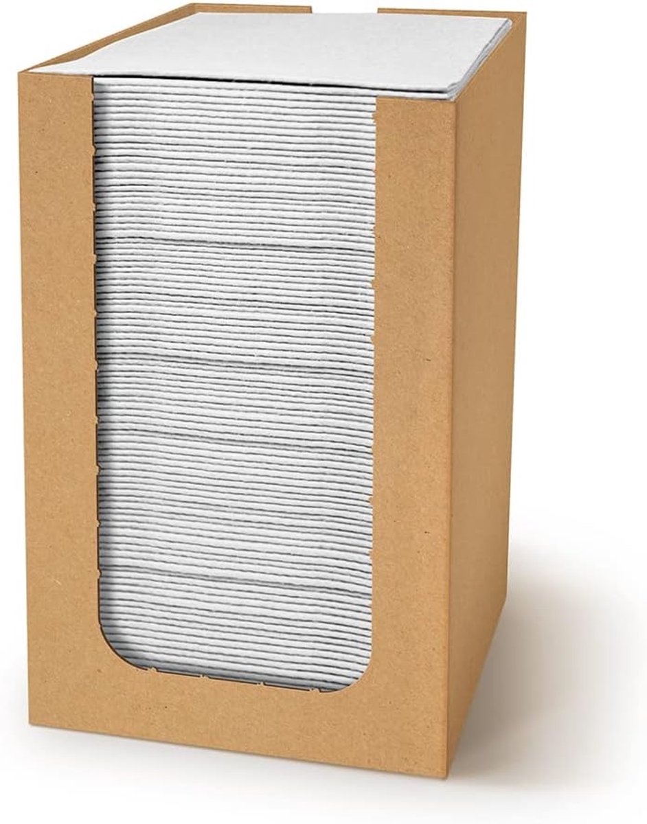 SnelShoppen - Airlaid Cocktail Servetten 20x20 cm - 100 Stuks - Wit - Elegante Tafeldecoratie voor Feesten, Bruiloften, Kerst en Meer - FSC Gecertific