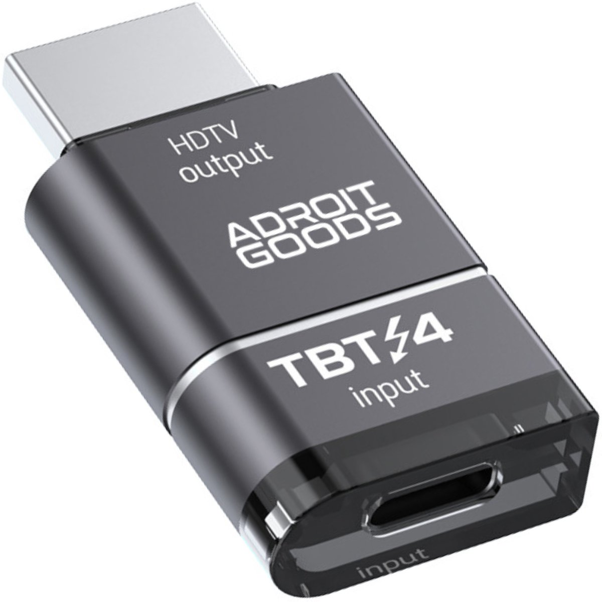AdroitGoods USB-C naar HDMI Adapter 4K 30Hz Thunderbolt 4 Compatibel – HDTV Dongle voor Laptop Tablet Smartphone – Plug & Play Beeldoverdracht