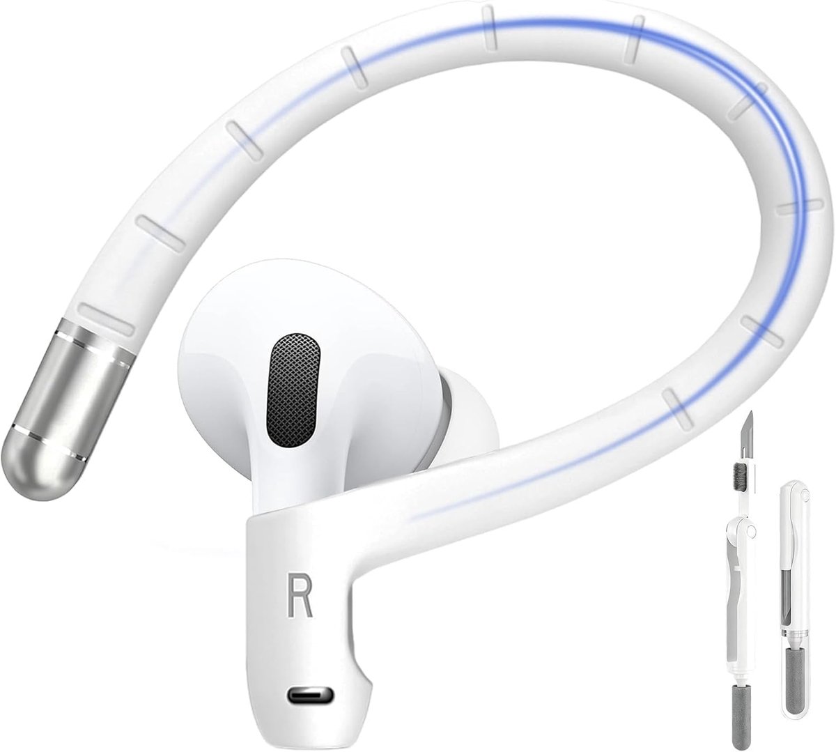 SnelShoppen - Silicone Oorkappen voor AirPods Pro 3 & Pro 2 - Memory Titanium Legering - Zachte en Comfortabele Sport Oorkappen met Nekkoord en Reinig