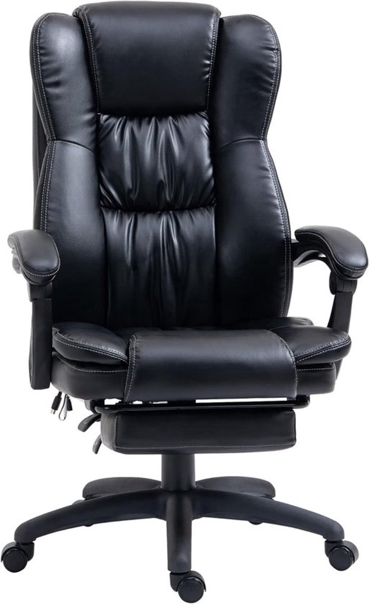 Massagebureaustoel – Bureaustoel – Stoel Met Massage – Draaistoel – Comfortabele Bureaustoel – 6 Trilpunten Met 5 Massageprogramma’s – Verstelbare Rugleuning Tot 135°