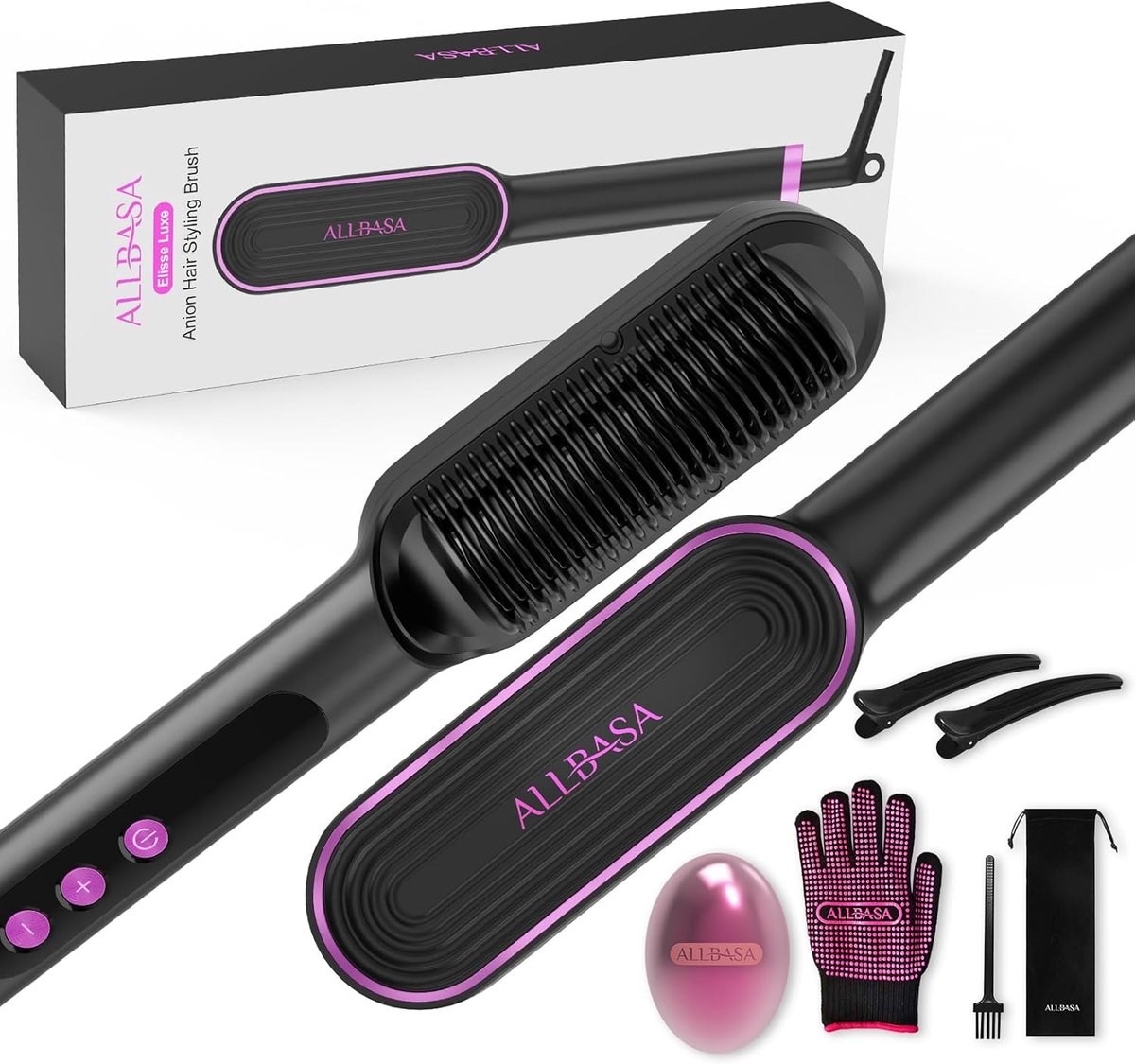 SnelShoppen - Professionele Haarstijltang met 9 Temperatuurinstellingen, LCD-Display, Snelle Verwarming, Negatieve Ionen, Geschikt voor Alle Haartypen