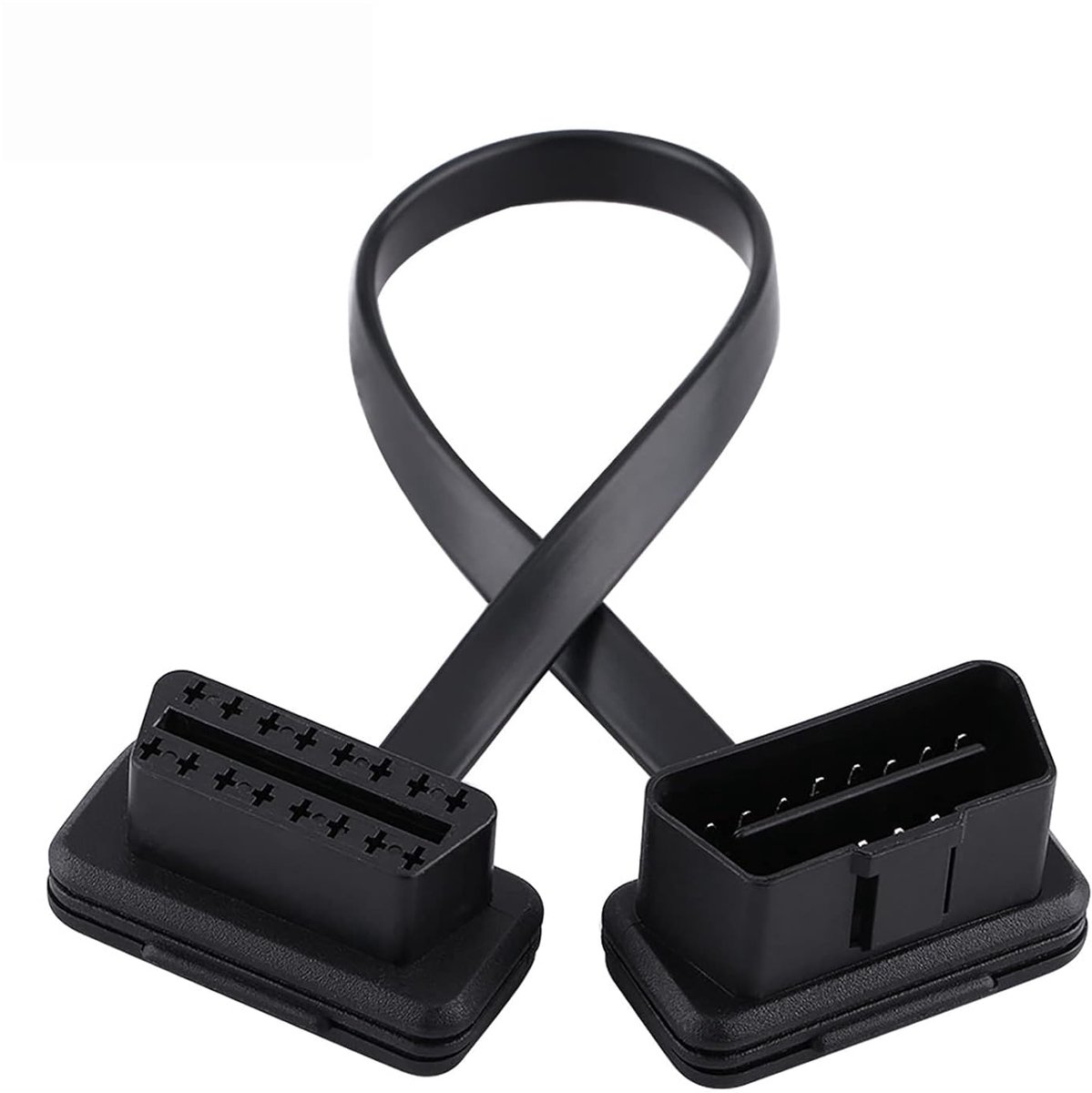 SnelShoppen - OBD2 Extension Kabel 16-Pins Man naar Vrouw - 30cm Diagnose Adapter - Duurzaam ABS Materiaal - Geschikt voor Auto Diagnose, GPS en Meer