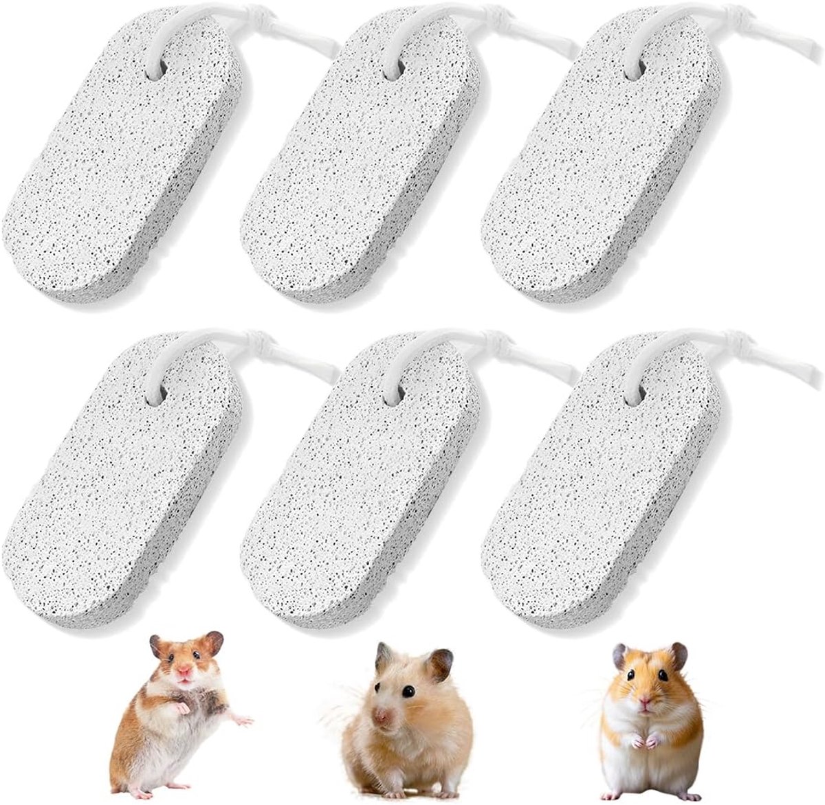 SnelShoppen – 6 Stuks Mineralen Slijpstenen voor Rodent Tanden – Natuurlijk Tandenverzorgingsspeelgoed voor Hamster, Konijn, Chinchilla, Cavia, Eend SnelShoppen – 6 Stuks Mineralen Slijpstenen voor Rodent Tanden – Natuurlijk Tandenverzorgingsspeelgoed voor Hamster, Konijn, Chinchilla, Cavia, Eend