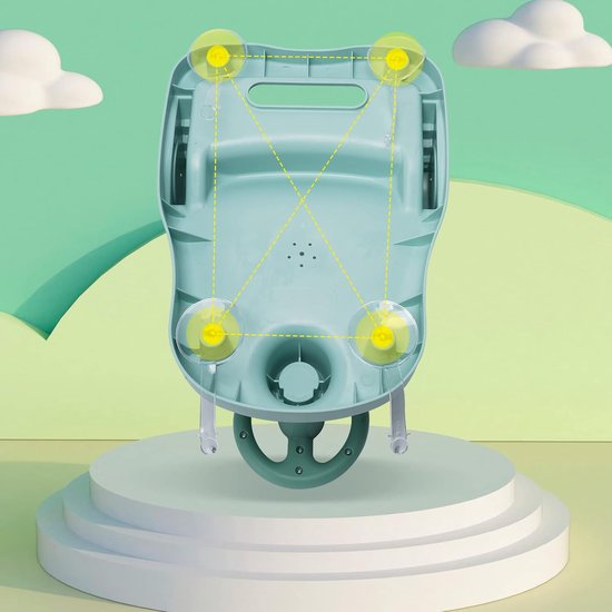 SnelShoppen - Baby Badstoeltje met Verstelbare Rugleuning, Opvouwbaar Baby Douche Stoeltje met Sterke Zuigcups, Draagbaar Baby/Kind Badstoeltje voor B van Snelshoppen — afbeelding 3