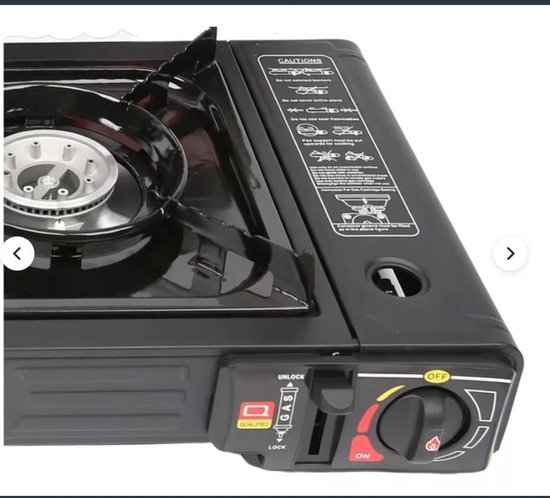 SnelShoppen - Draagbaar 2 pits gasstel Campingkooktoestel Cooker met 8x Butaangas Cartridges, Elektrische Piezo-Ontsteking, Ideaal voor Outdoor, Festi van Snelshoppen — afbeelding 4