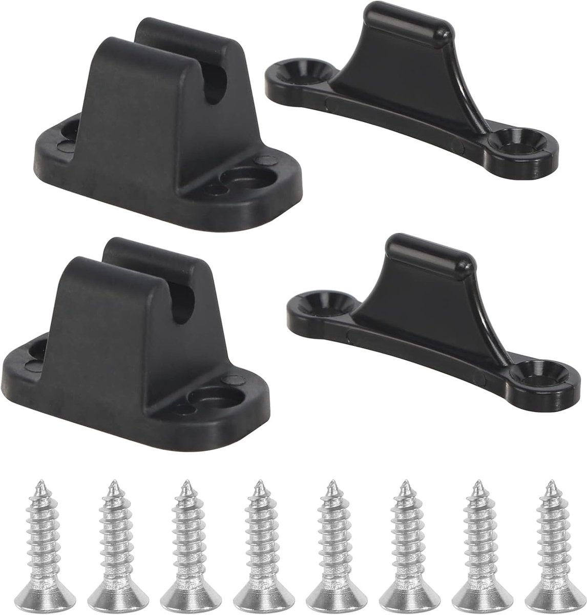 SnelShoppen - T-vormige Deurstoppers Set van 2 - Duurzame ABS Deurhouders voor Caravans, RV's, Botens en Kasten - Roestvrijstalen Bevestigingsschroeve