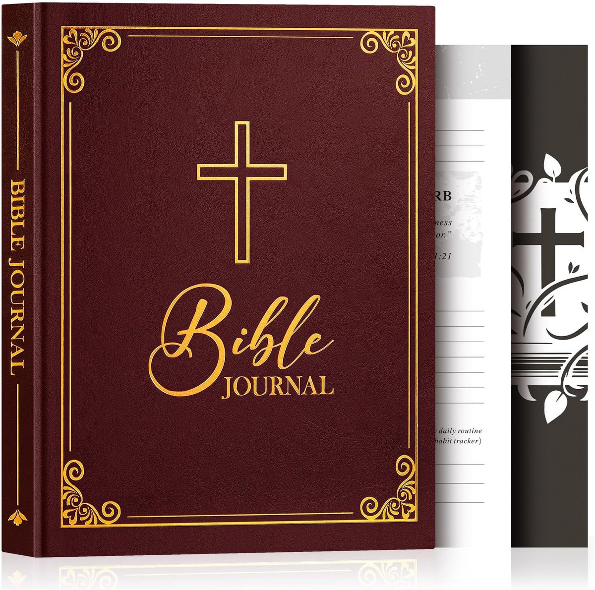 SnelShoppen - Christian Bible Prayer Journal voor Mannen, Dagboek voor Gebed, Reflectie en Dankbaarheid, Religieus Cadeau, Bruin, Ideaal voor Spiritue