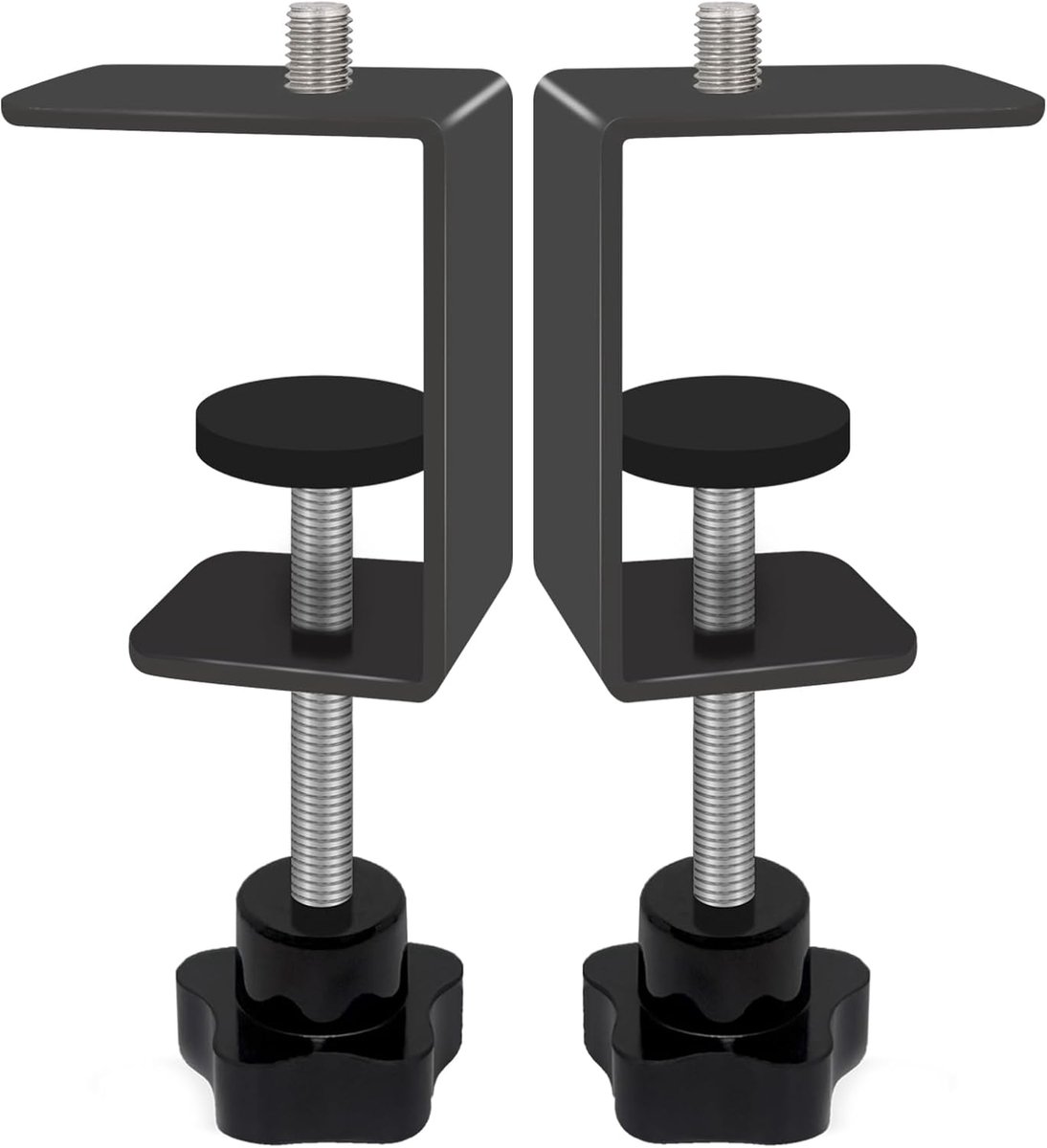 SnelShoppen - Duurzame Verstelbare C-Klem met 3/20.3 cm Pin Mount, Stalen Bureau Klem voor Lamp, Microfoon, Verlichting en Tafels, Multifunctionele Kl