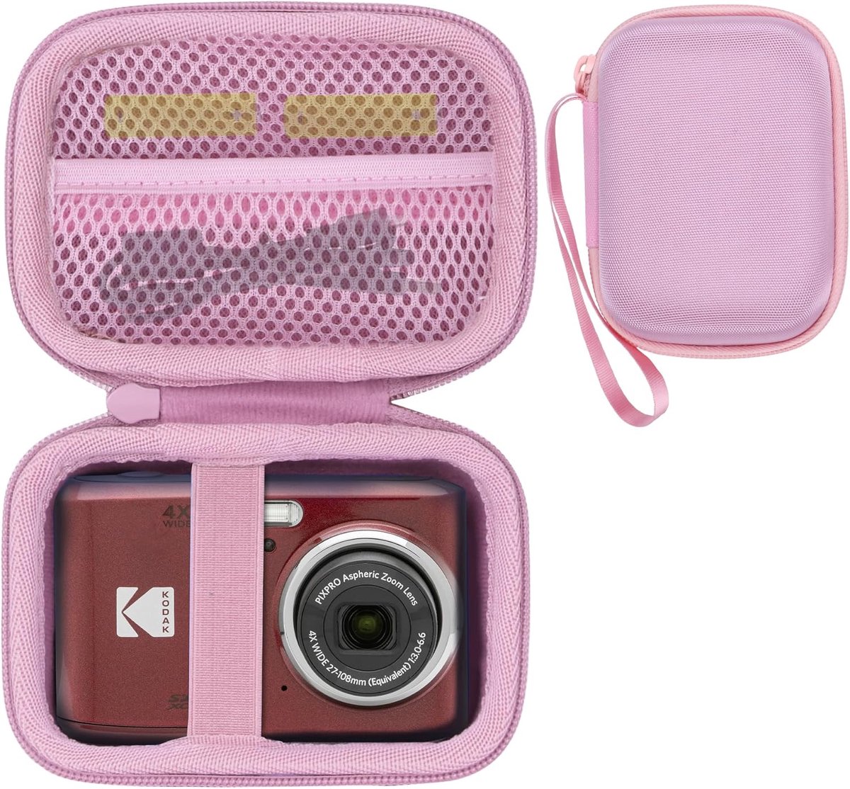 SnelShoppen - Hard Case voor Compact Camera, Geschikt voor FZ55/FZ45/FZ53/FZ43/FZ41, Roze, Beschermhoes, Ideaal voor Reizen, Outdoor, Fotografie
