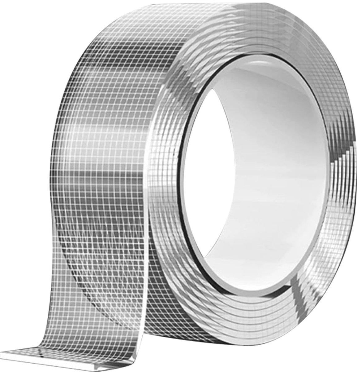 SnelShoppen - Transparante Dubbelzijdige Tape 3cm x 300cm x 0.3cm | Wasbare, Herbruikbare Nano Plakband voor Muur, Keuken, Auto en Bureau