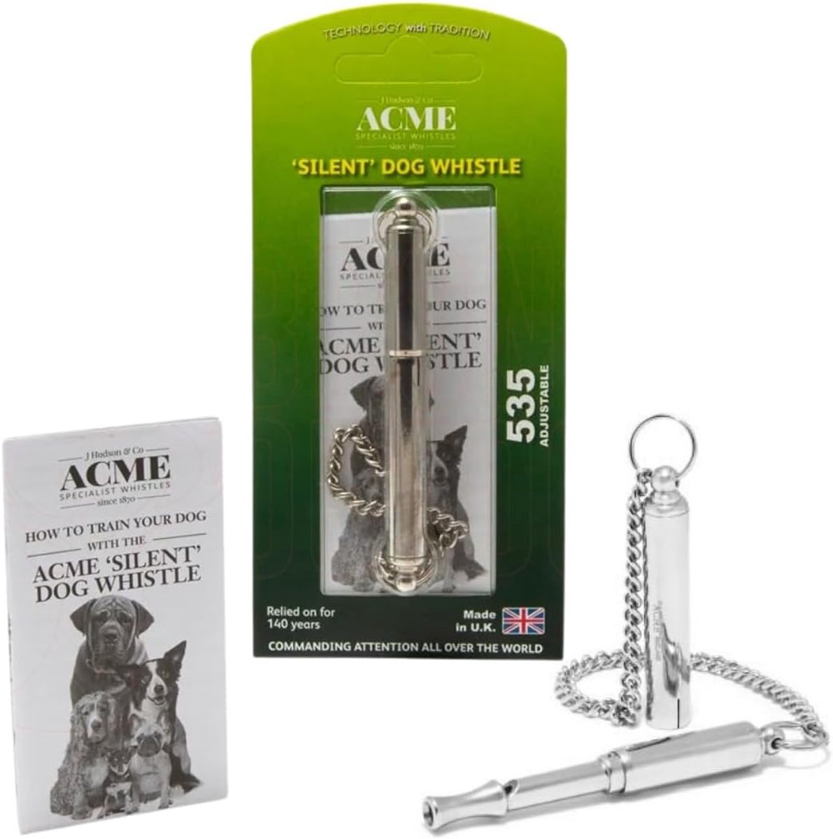 SnelShoppen - Professionele Hondenfluit - Stille Dog Whistle - Verstelbare Frequentie - Tot 366 Meter Bereik - Zilver - Ideaal voor Training