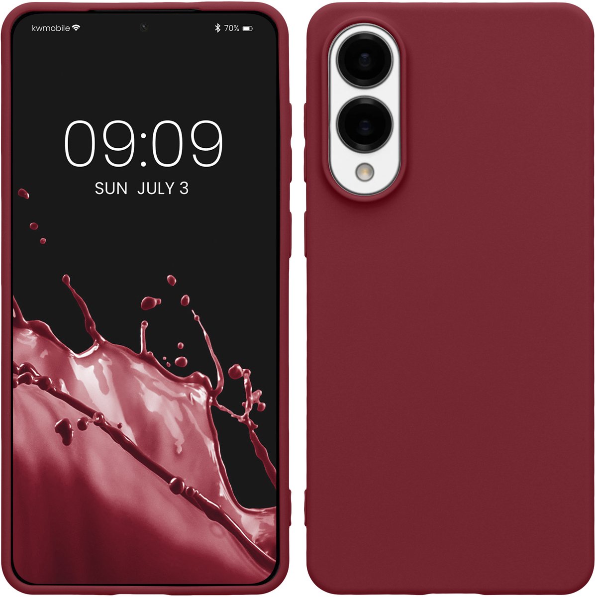 kwmobile telefoonhoesje geschikt voor Samsung Galaxy S25 Edge - Hoesje voor smartphone - Back cover in bordeaux-violet