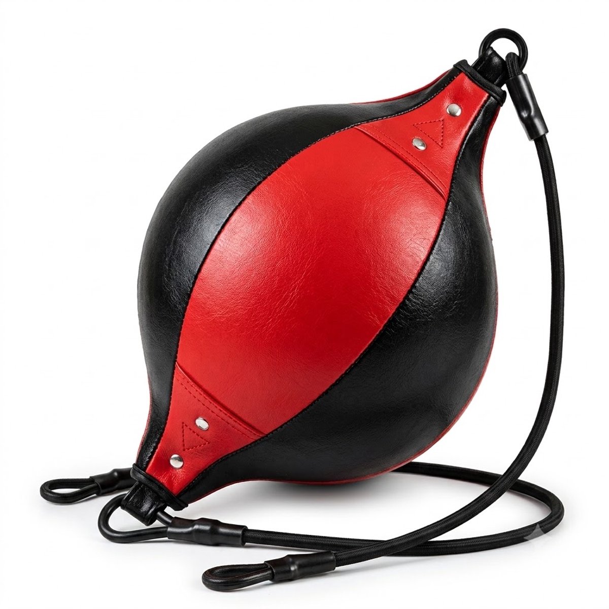 Rood zwart dubbele uiteinde bokszak boksbal voor dames en heren MMA training stootbal reflex training snelheid behendigheid reactievermogen hand oog coördinatie training verstelbare elastische koorden