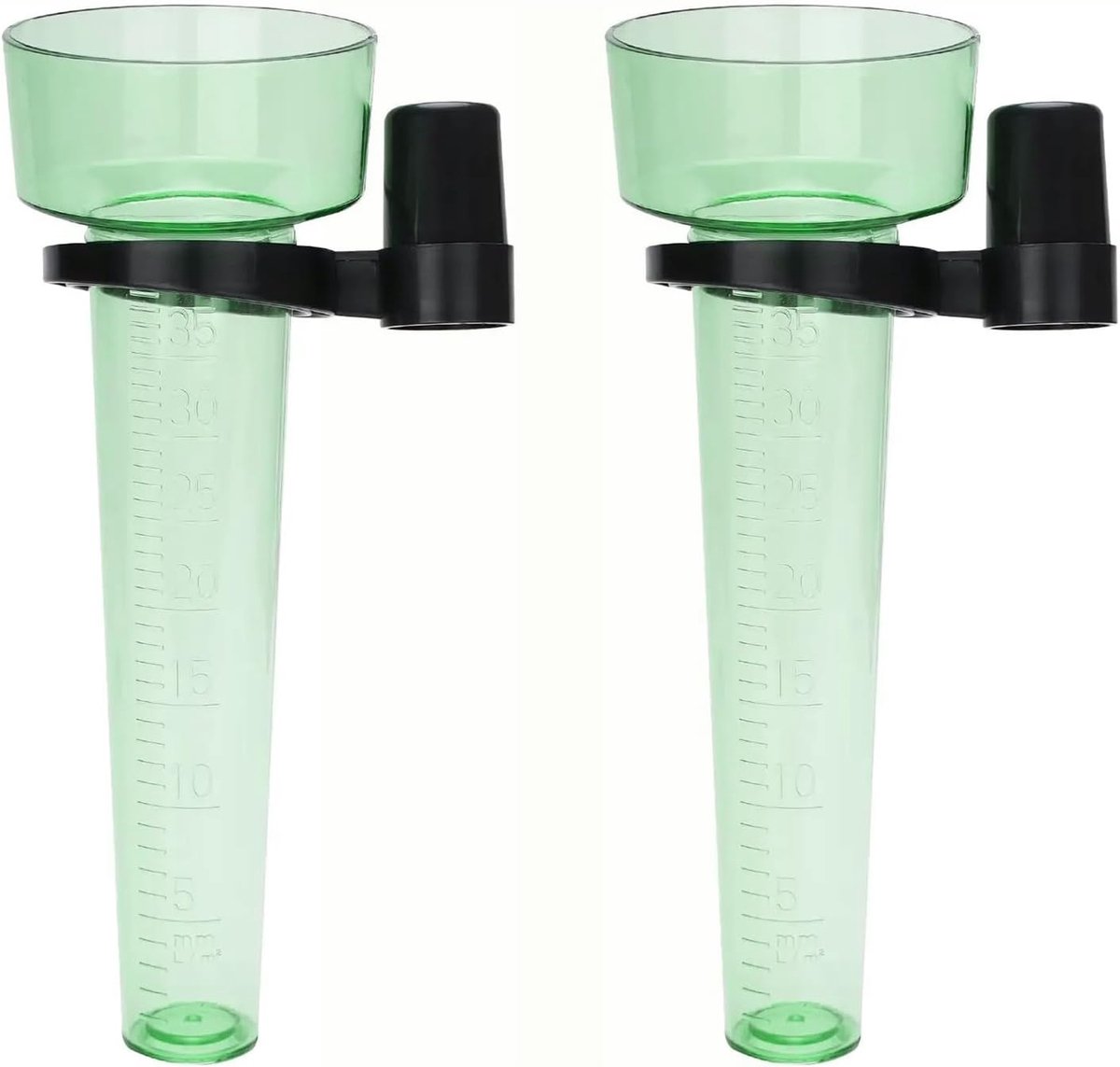 SnelShoppen - Regenmeter voor Tuin en Buiten - 2x Plastic Regenmeter - 240x85mm - Tot 35ml - Perfect voor Tuin, Patio en Landschap