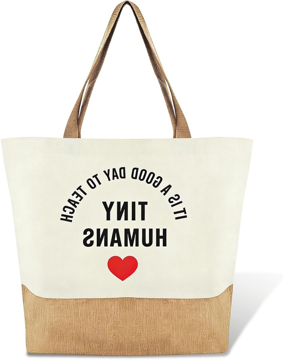 Grote tas voor dames als origineel cadeau voor de lerares, praktisch voor school en werk, ideaal voor winkelen en dagelijks gebruik