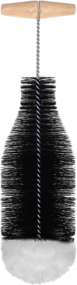 SnelShoppen - 35 cm Flessenborstel voor SodaStream Glazen Flessen, Krasvrije Reiniging, Geschikt voor Karaffen, Babyflessen, Keukenaccessoire