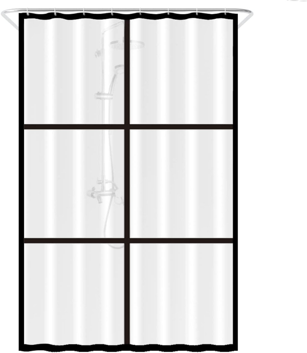 SnelShoppen - Douchegordijn Transparant - 120x200 cm - Ringen Inclusief - Waterdicht - Milieuvriendelijk PEVA - Schimmelbestendig - Voor Badkamer en D