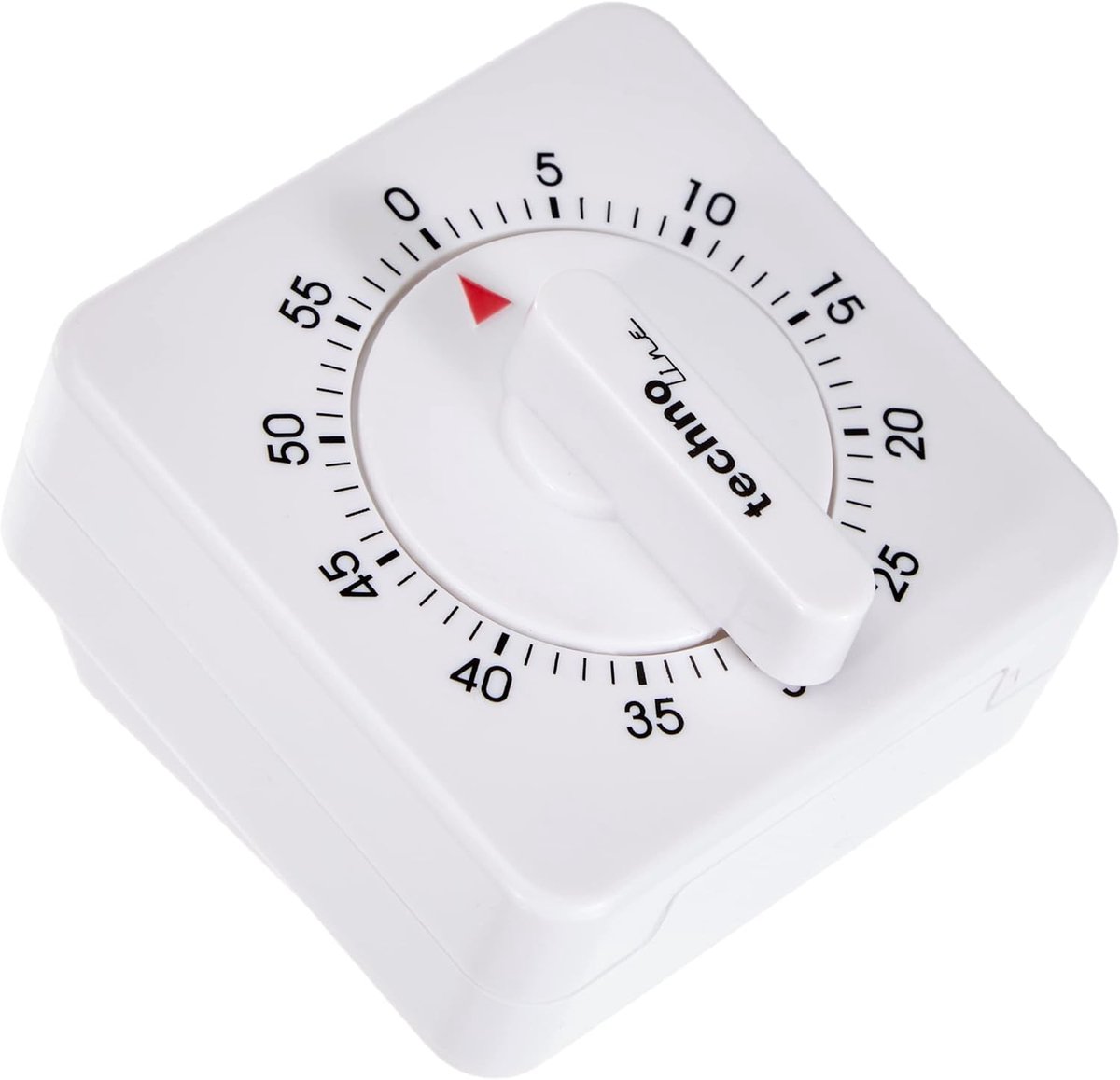 SnelShoppen - Analoge Kurzzeitwecker Wit - Tijdklok Keuken, Camping, Feest - 1-Pack - Betrouwbare Timer voor Kinderen en Volwassenen - Perfect voor Ko
