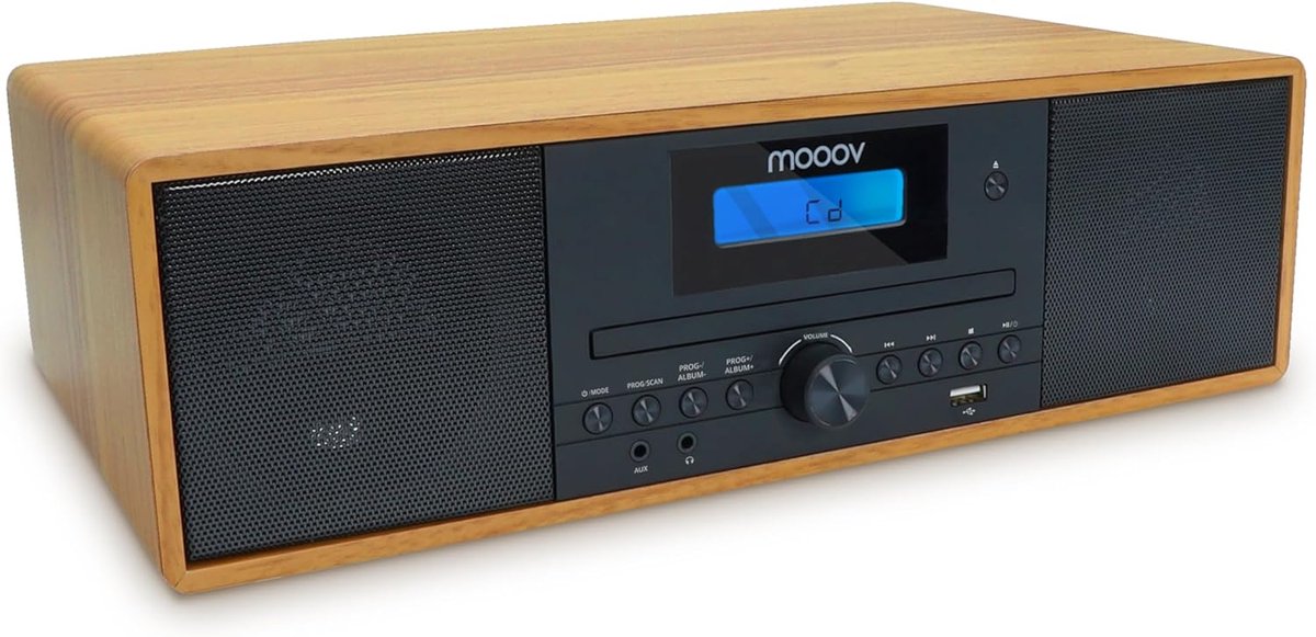 SnelShoppen - Stereo Micro System 50W met CD Speler, Bluetooth, FM Radio, USB, AUX-IN, RCA, Alarmklok en Afstandsbediening voor Feest, Thuis en Meer