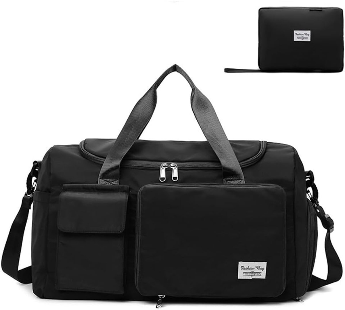 SnelShoppen - Vouwbare Reistas, Sporttas, Vakantietas, Trainingstas, Handtas, Waterdicht, Sauna, Gym, Winkel tas met Schoencompartiment en Nat Vak voo