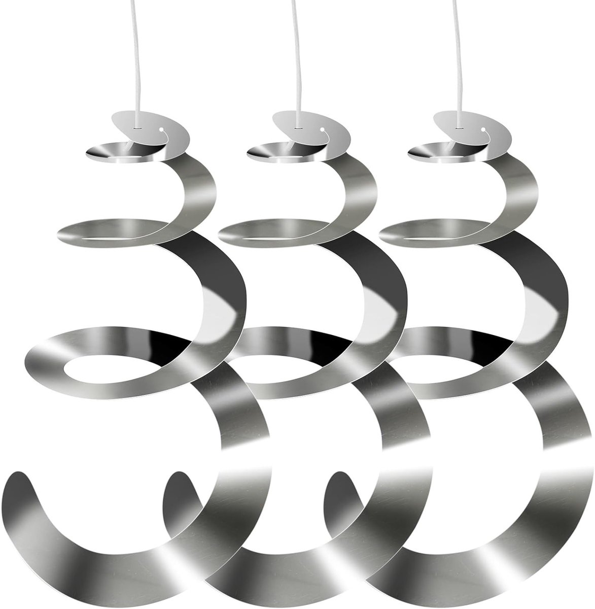 Set van 6 reflecterende windspiralen voor vogelafschrikking en tuindecoratie