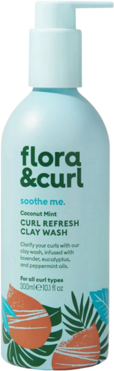 Flora & Curl Coconut Mint Curl Refresh Clay Wash