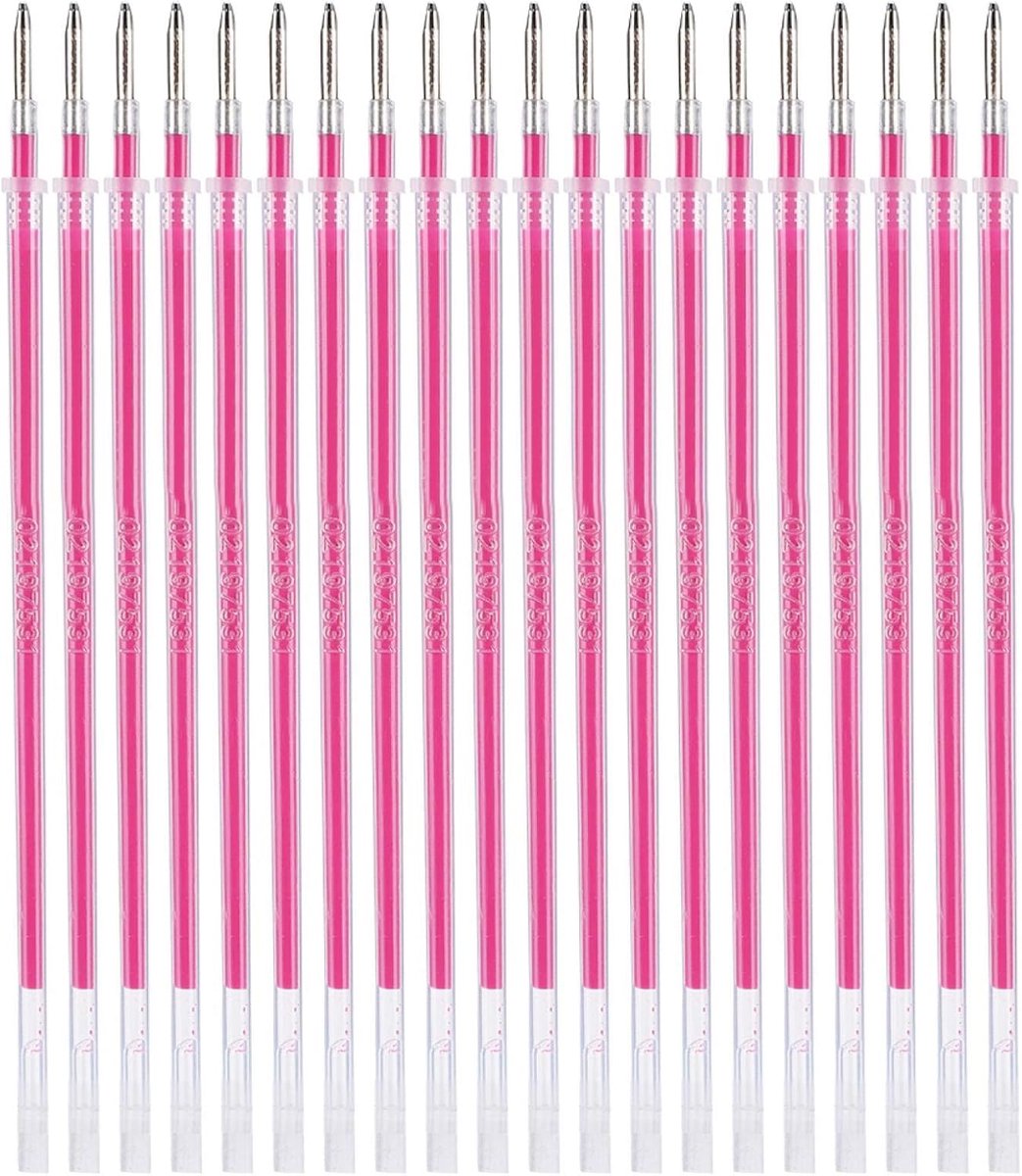 SnelShoppen - 100 stks Rode Warmte Uitwisbare Pennen Navulling voor Quilten, Naaien, Kleermakerij - Hoge Temperatuur Verdwijnende Markeerstift Set voo