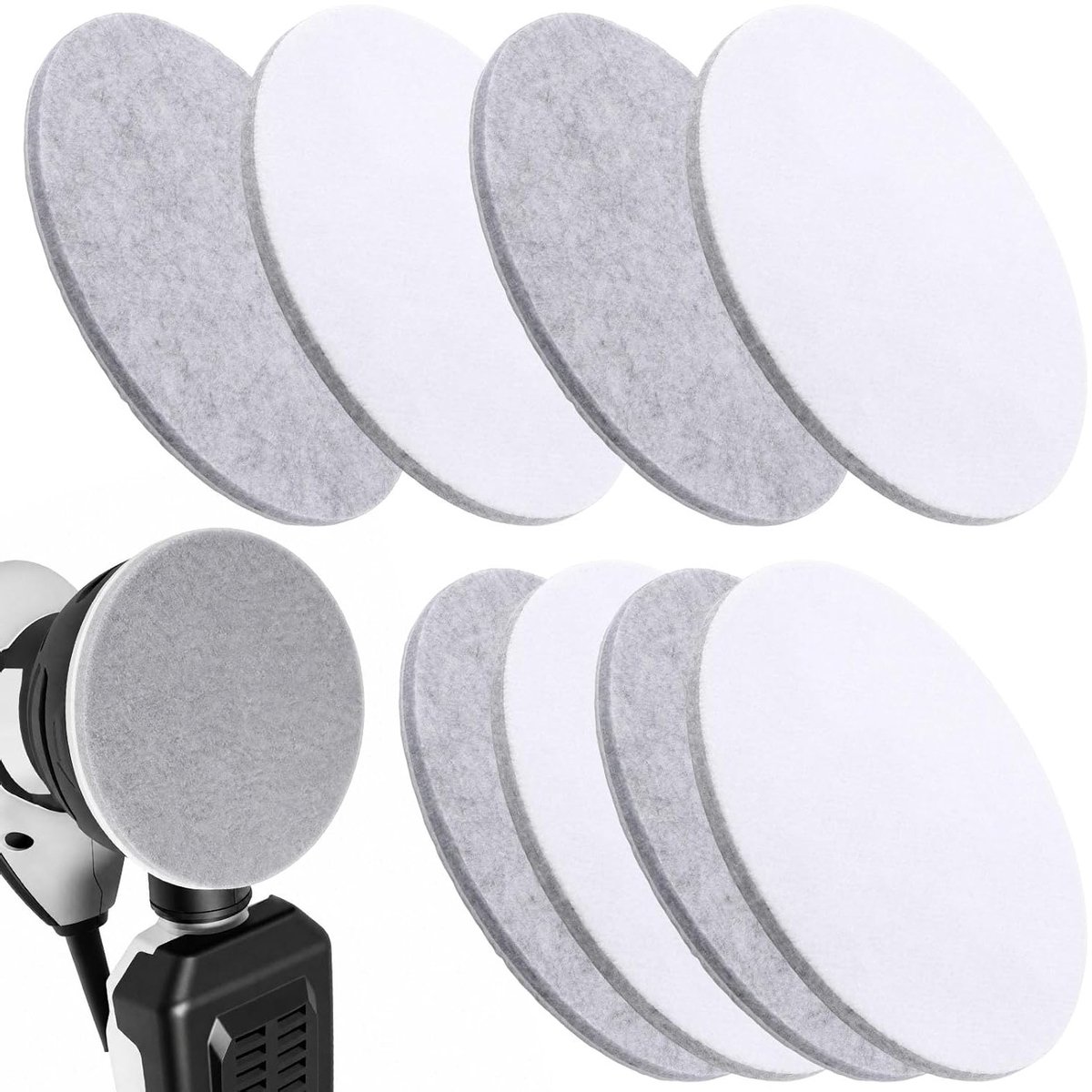 Polijstschijven 150mm Vilt Polijstpads voor Excentrische Schuurmachine - Ideaal voor Auto, Glas en Marmer, Meubel Polijstaccessoires