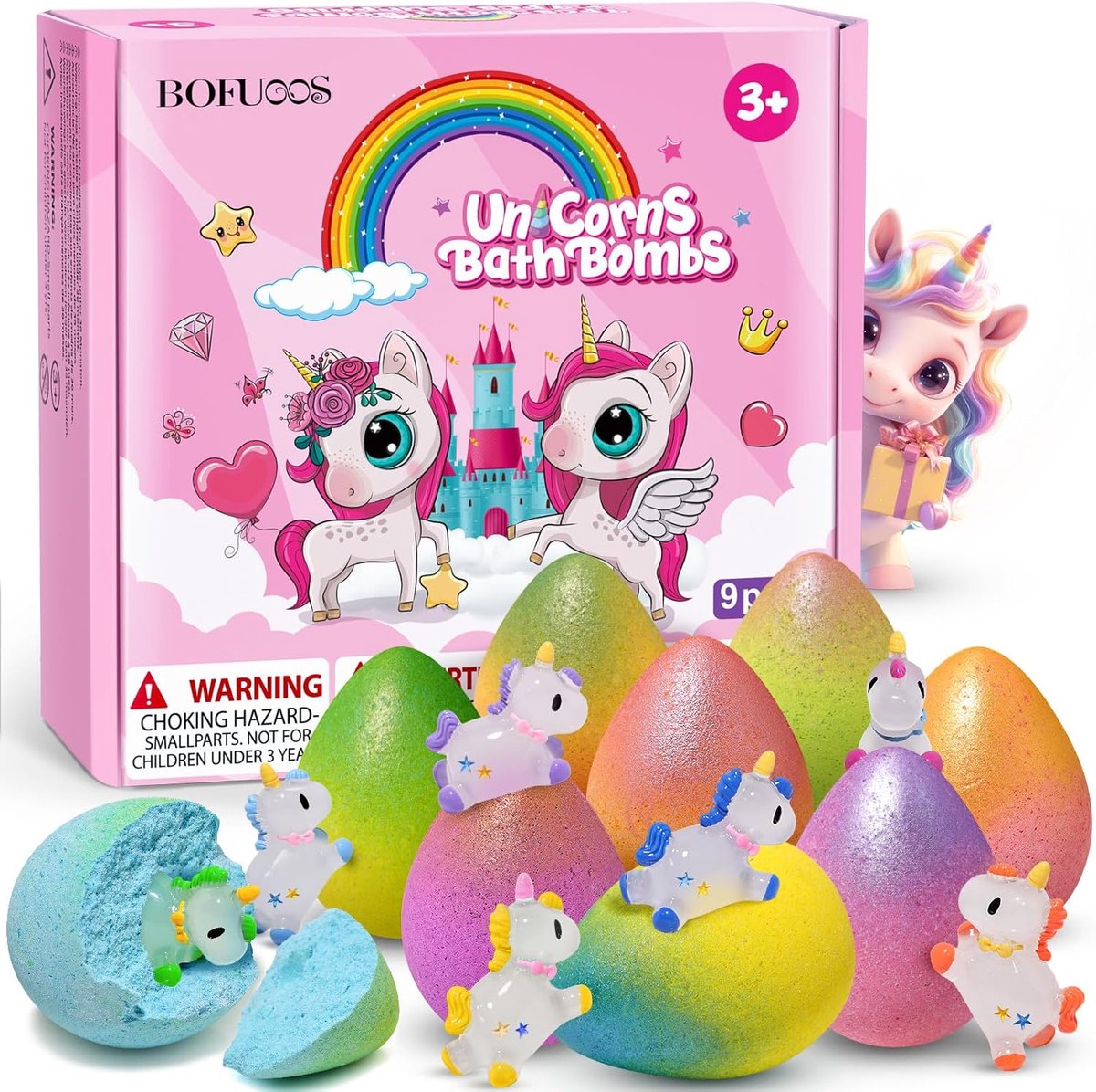 SnelShoppen - Badbommen voor Kinderen met Verstopte Verrassing - Unicorn Badbombs - Kleurige, Geurige en Kindvriendelijke Ontspanning - Perfect voor B
