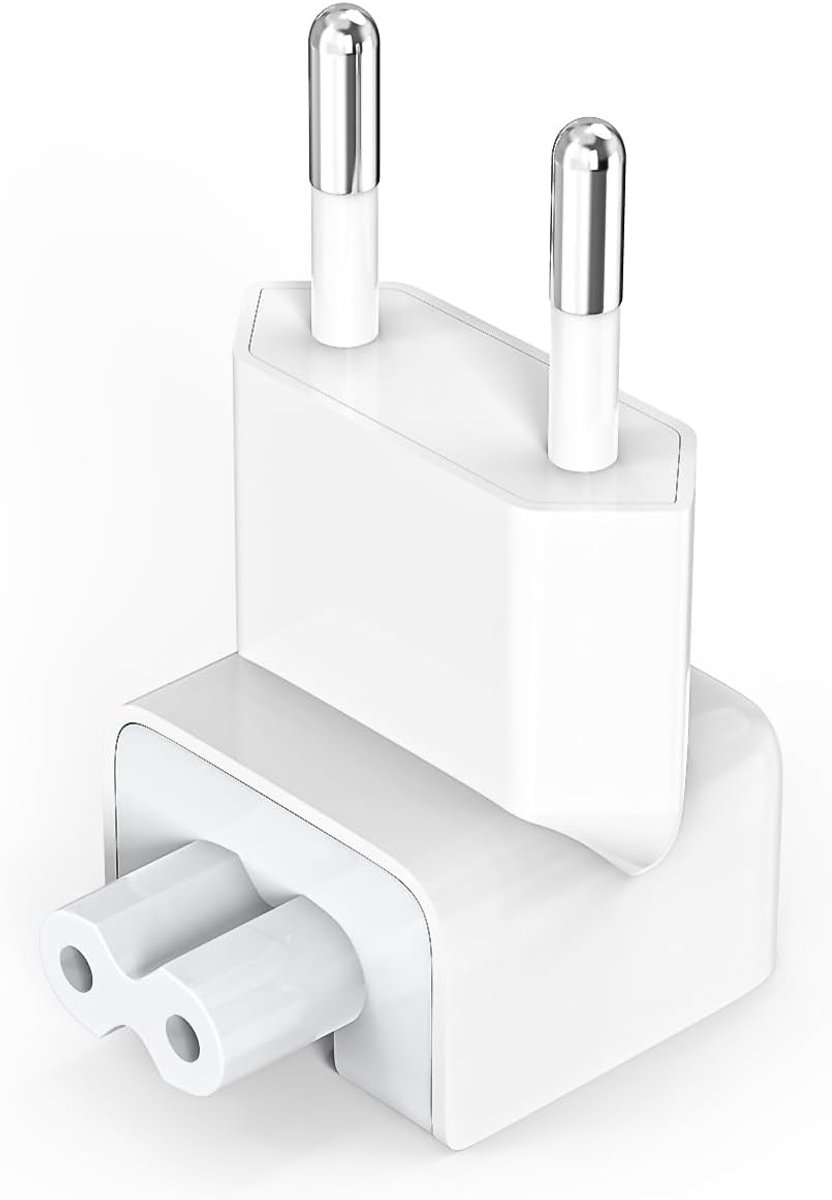 SnelShoppen - Vervangende AC Adapter Charger voor MacBook en iPad, EU Plug Adapter, Lichtgewicht en Reisvriendelijk, Witte Oplader voor Thuis en Op Re