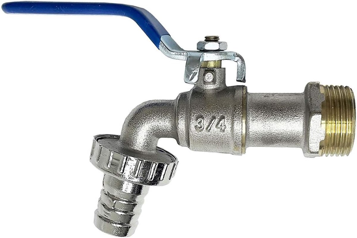 SnelShoppen - Tuinslang Kranen - Spout Valve Tuinkraan 3/4" met Wand- en Slangverbinding - Ideaal voor Tuin, Camping en Watergeven - Duurzaam en Prakt