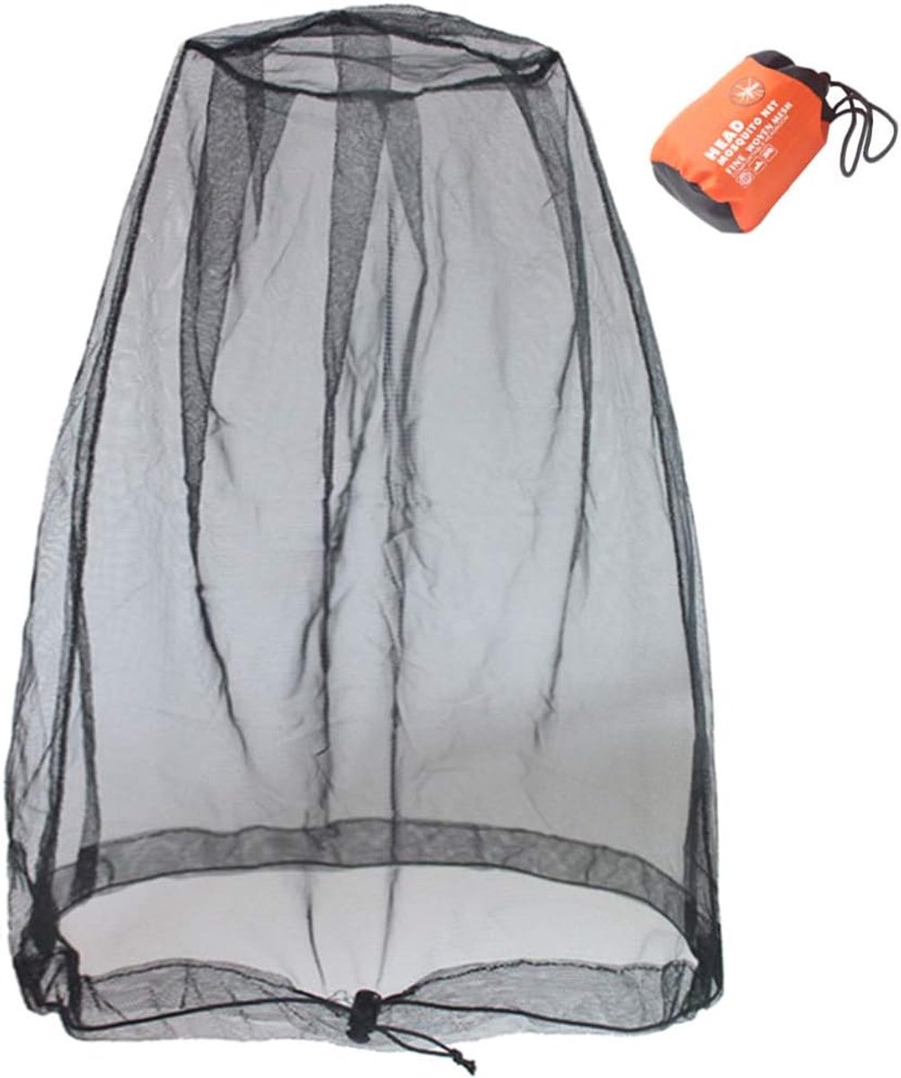 SnelShoppen - Head Net Mesh Insect Net Face Netting - Grote Maat voor Mosquito's Insecten - Hoogwaardige Nylon Mesh - Ideaal voor Buiten, Kamperen, Tu