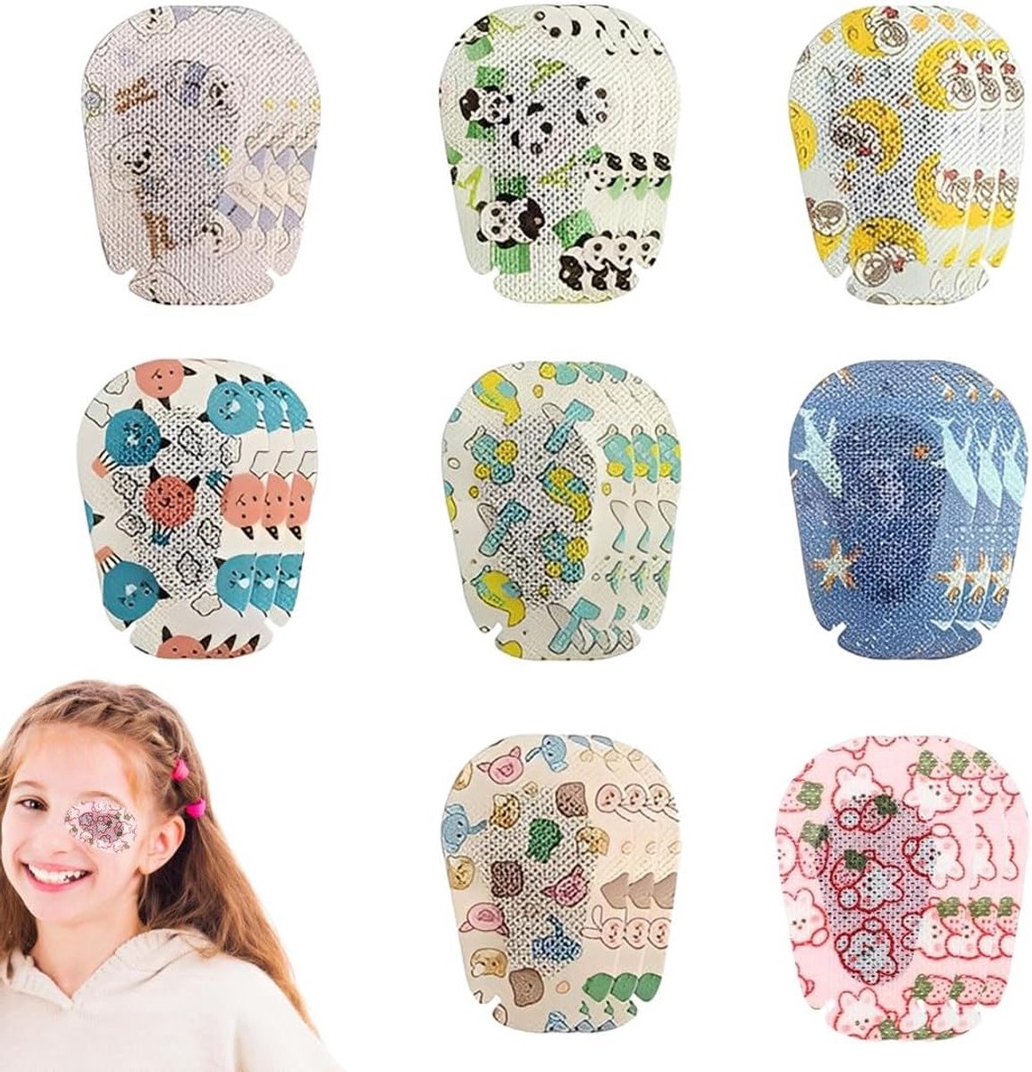 24 Stuks Wegwerp Oogpleisters voor Kinderen - Ademend en Kleurrijk met Schattige Cartoon Ontwerpen voor Jongens en Meisjes