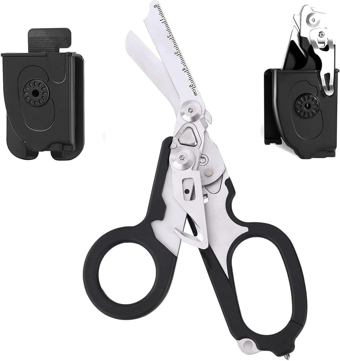 Multifunctionele Trauma Scharen met 6 Praktische Functies, Opvouwbare Scharen en Holster voor Noodhulp, Outdoor en Camping Gebruik