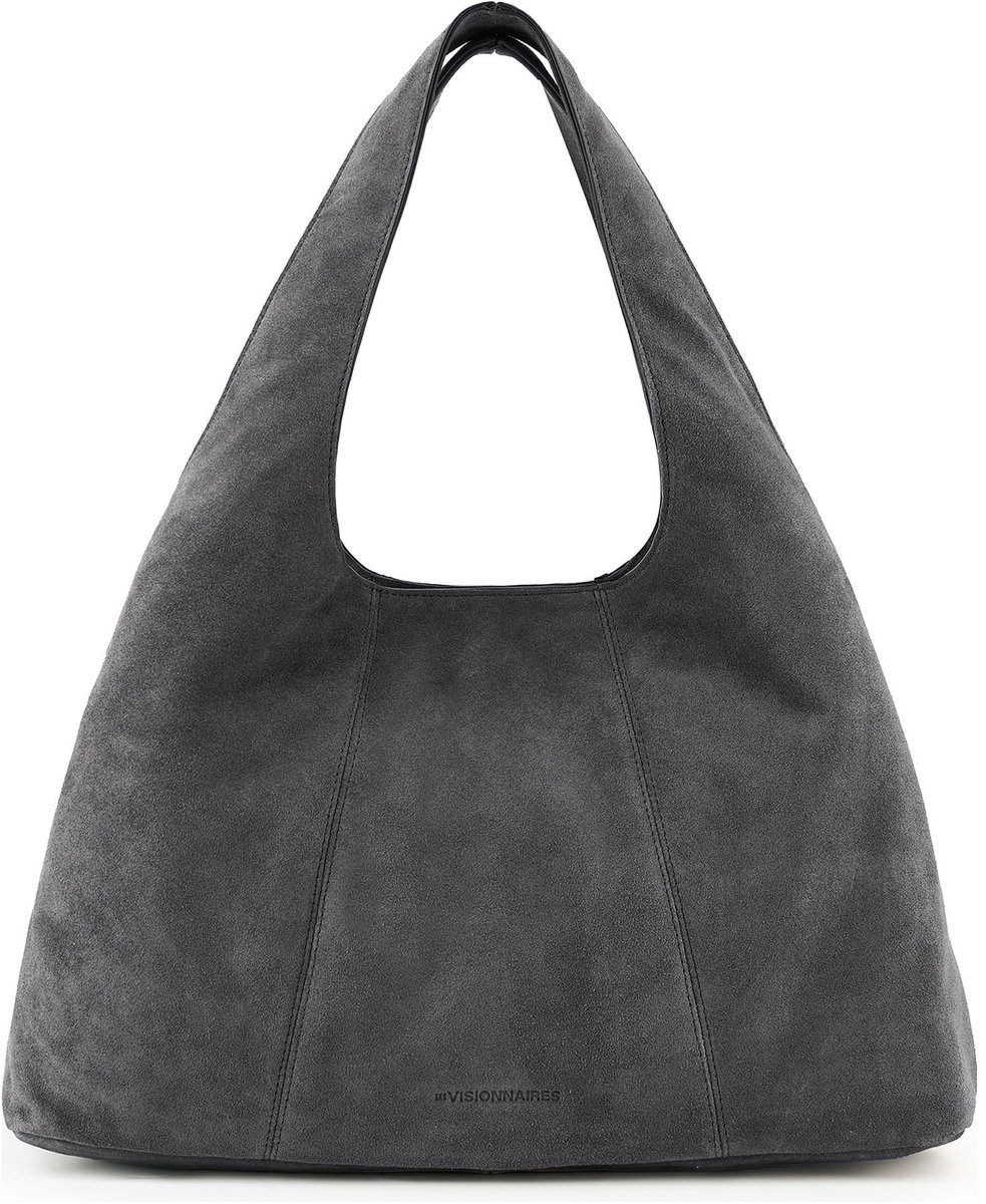 LES VISIONNAIRES Paz Essential Schoudertas Leder 46 cm - Dames - asphalte