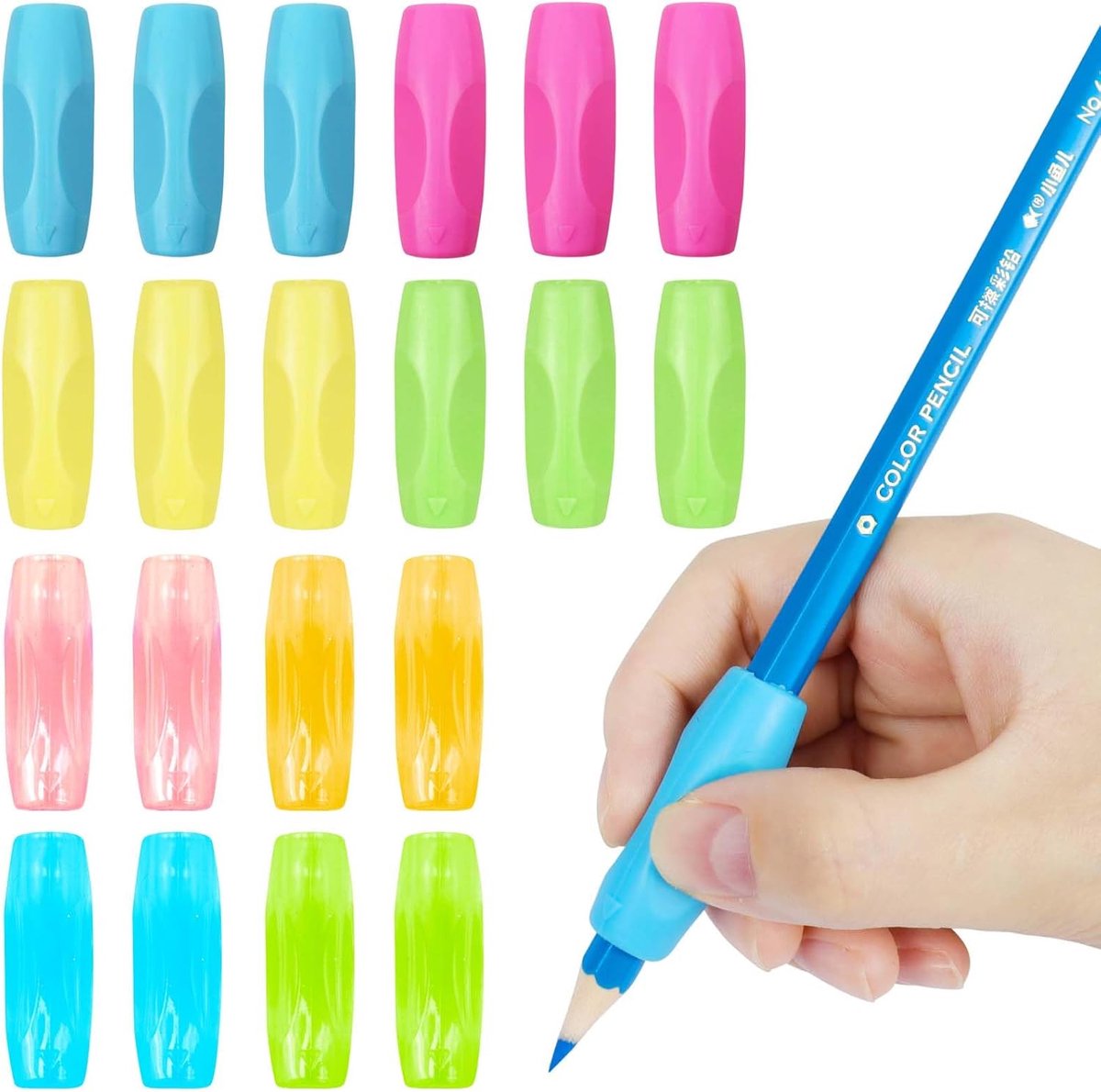 SnelShoppen - Vingergeleider voor Schrijven voor Kinderen, Ergonomische Potloodgreep, Schrijfhulp voor Kinderen, Magisch Schrijfboek voor Tekenen en S