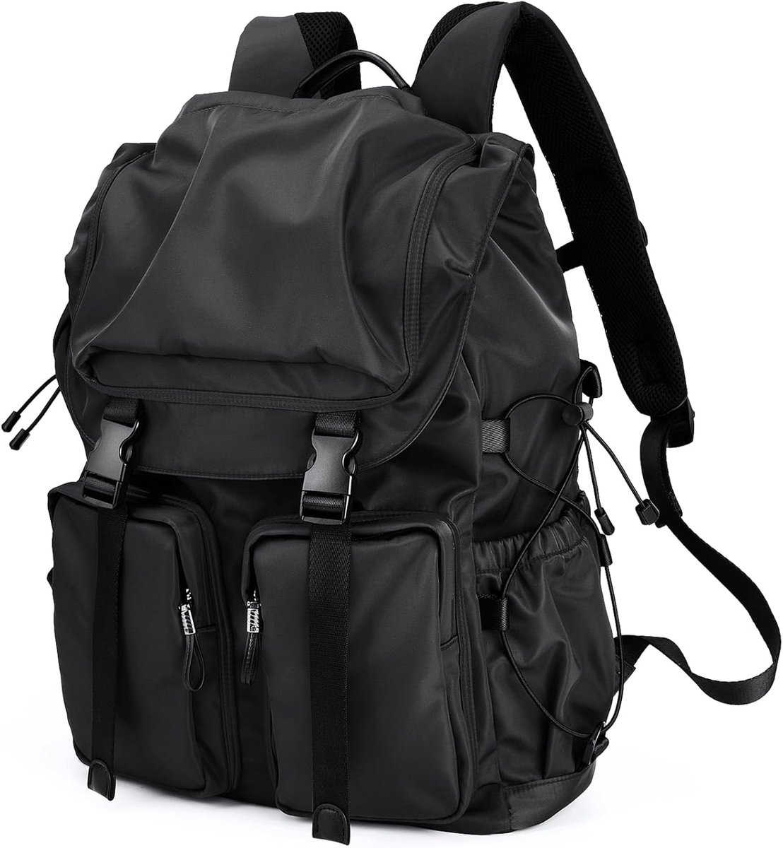 SnelShoppen - 35L Laptop Backpack voor Vrouwen, Waterdichte 17.3 inch Rugzak voor Mannen en Tieners, Grote Rugzakken voor Reizen, School en Werk, Zwar