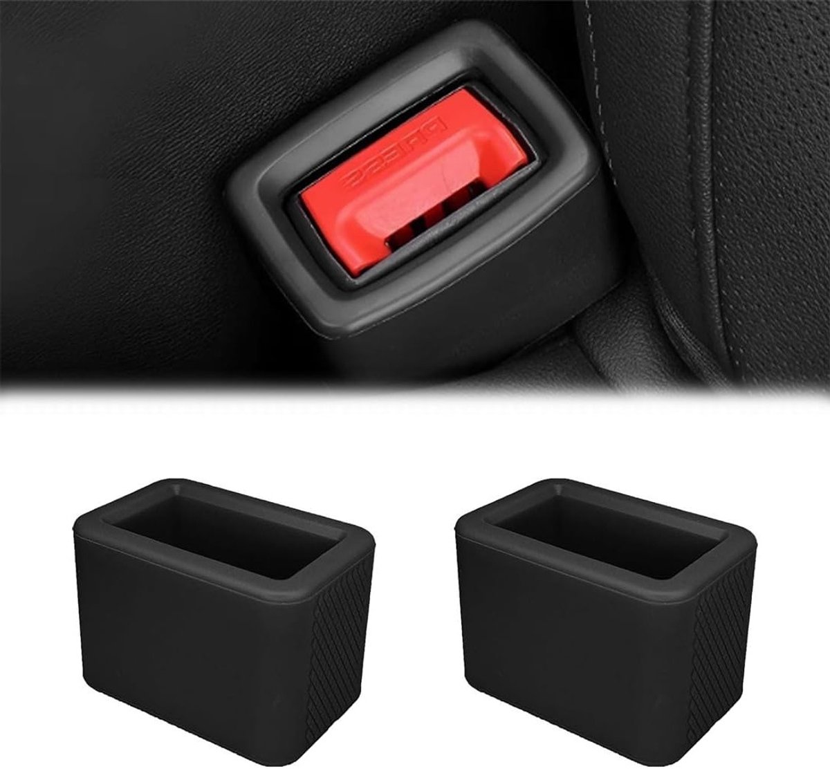 Veiligheidsgordelhouder voor Auto, 2 Stuks, Silicone Gordelhouder voor Eenvoudig Vastmaken en Comfort tijdens Autorit
