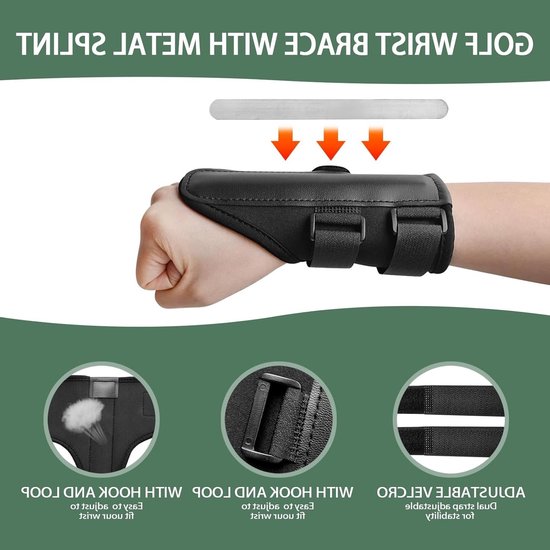 Golf Polssteun Set van 2, Neopreen Polsfixatie voor Training, Ondersteuning voor Golfer Hand en Swing Stabiliteit van GOLF — afbeelding 2