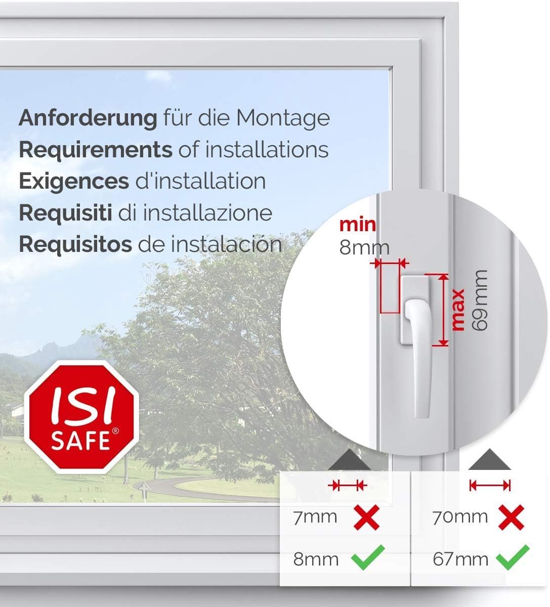 SnelShoppen - Kindveilige Raamslot voor Windows, Balkon en Terras, Geen Boren, Eenvoudige Montage, Versterkte Onbreekbare Tab, 2 Stuks (Wit)