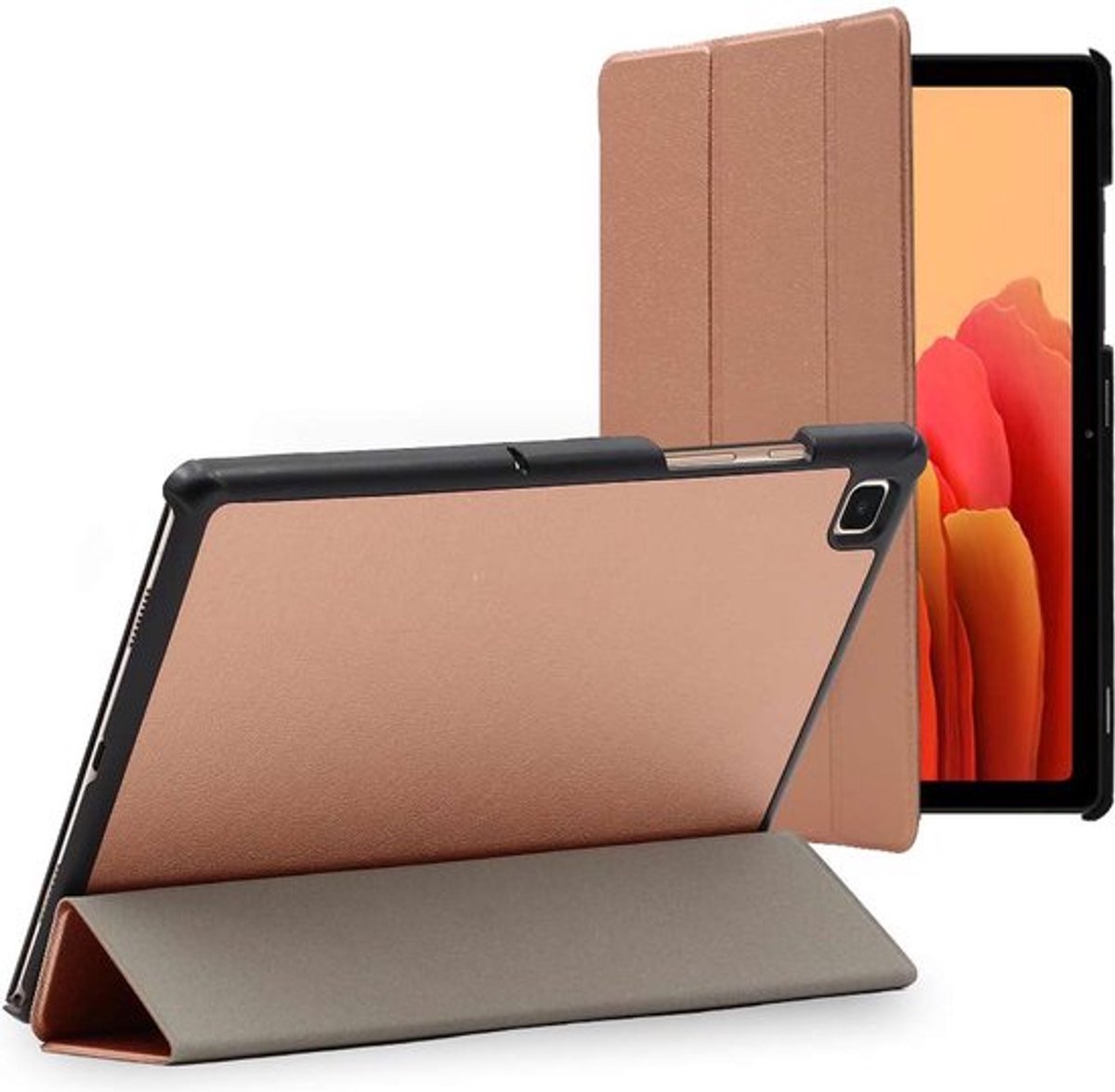 ebestStar - Hoes geschikt voor Samsung Galaxy Tab A7 10.4 T505 (2022, 2020), Slanke Design PU Lederen Etui, Automatische Slaap/Wake, SmartCase hoesje, Rosegoud