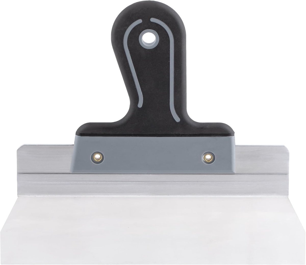 Thijox - Roestvrij Stalen Gevelplamuur Voegenspatel 250x60mm met Aluminium Houder en Softgrip - Gladplamuursel voor Professioneel Gebruik