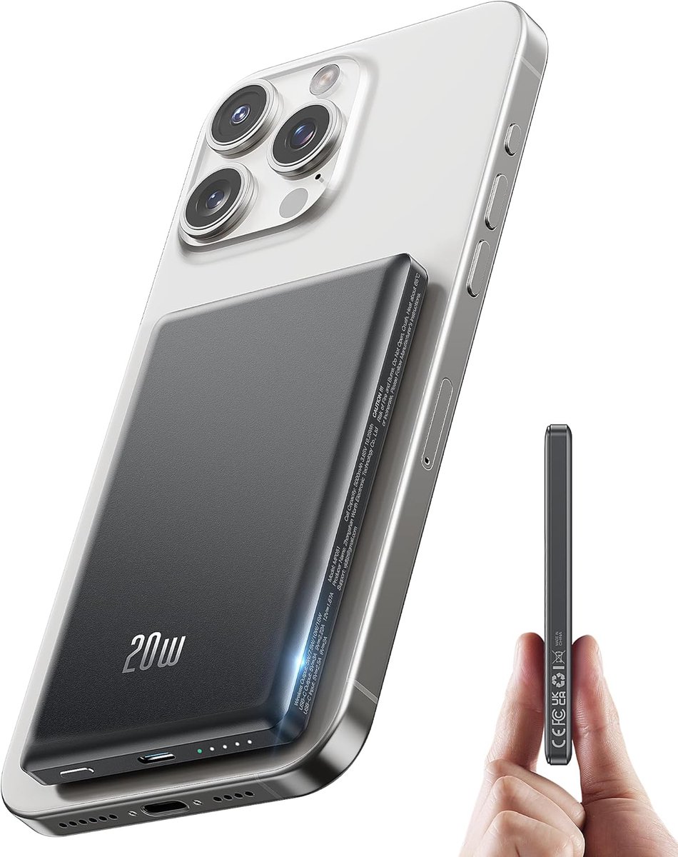 SnelShoppen - Power Bank 20000mAh - Draagbare Oplader met Snelladen - Compact en Lichtgewicht - Ideaal voor Feesten, Camping en Reizen - Zwart