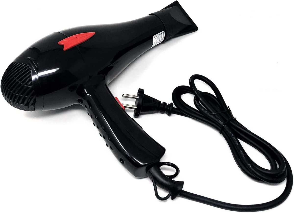 SnelShoppen - Professionele Haardroger 2000W met 2 Snelheden en Zwart Design - Krachtige Luchtdroogfunctie voor Glanzend Haar, Ideaal voor Kappers en thumbnail 4