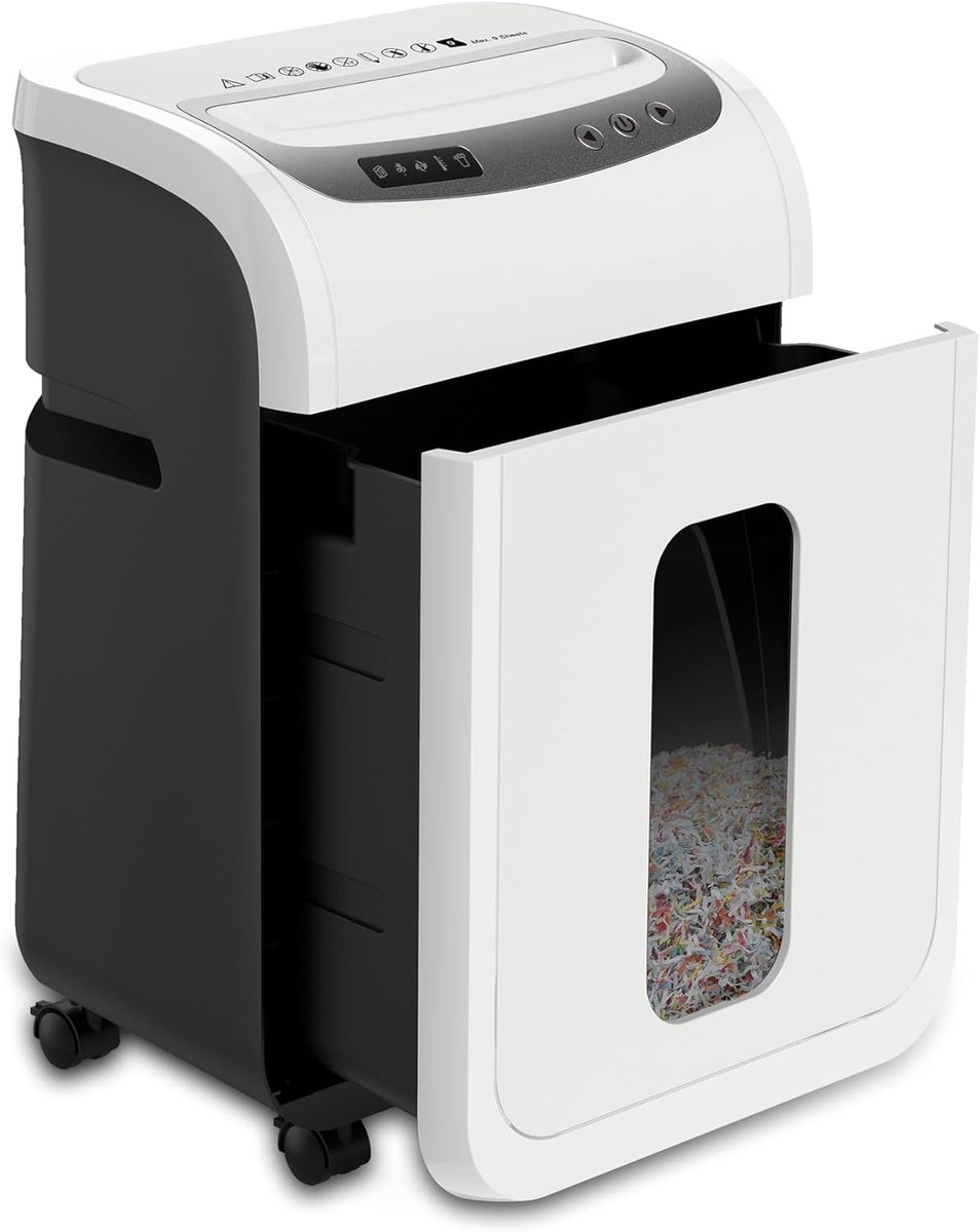 SnelShoppen - Micro-Cut Shredder voor Thuis en Kantoor - Snijdt 9 Bladen Papier/Kaarten - Duurzaam en Efficiënt - Compact en Stil - Ideaal voor Veilig