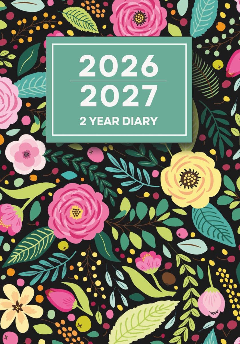 SnelShoppen - 2-Jaren Dagboek 2026-2027 A5 - Maandplanner met Feestdagen & Inspirerende Citaten, Belangrijke Data, Contacten en Wachtwoorden, UK Editi