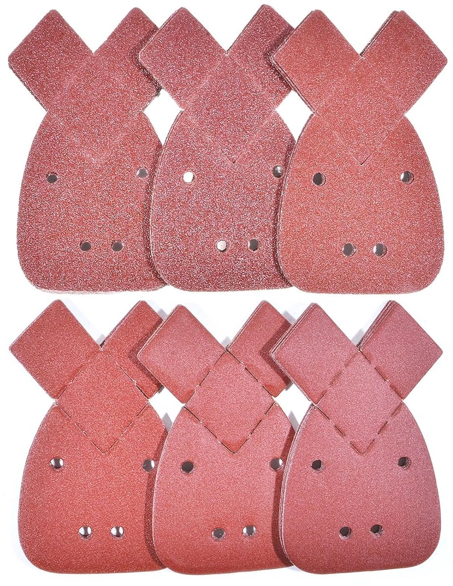 SnelShoppen - 60pcs Haak en Lus Schuurdiscs 10x40/60/80/120/180/240 Grit, 125mm Diameter, 8 Gaten, Geschikt voor 5" Schuurmachines, Mixed Grit Assorti