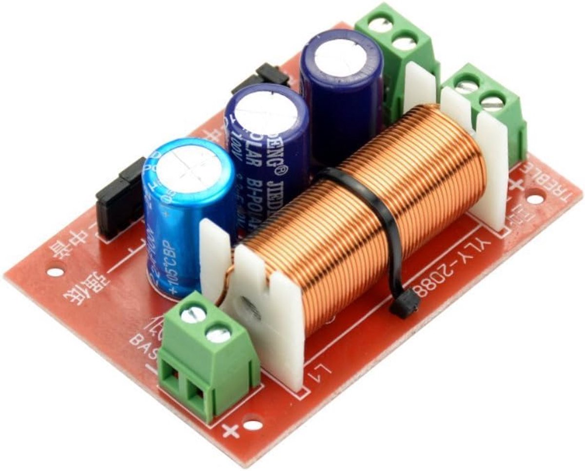 SnelShoppen - 400W Verstelbare Multi-Speaker Treble/Bass Audio Frequentie Verdeler 2-Kanaals Crossover voor Feest, Camping en Muziekgebruik