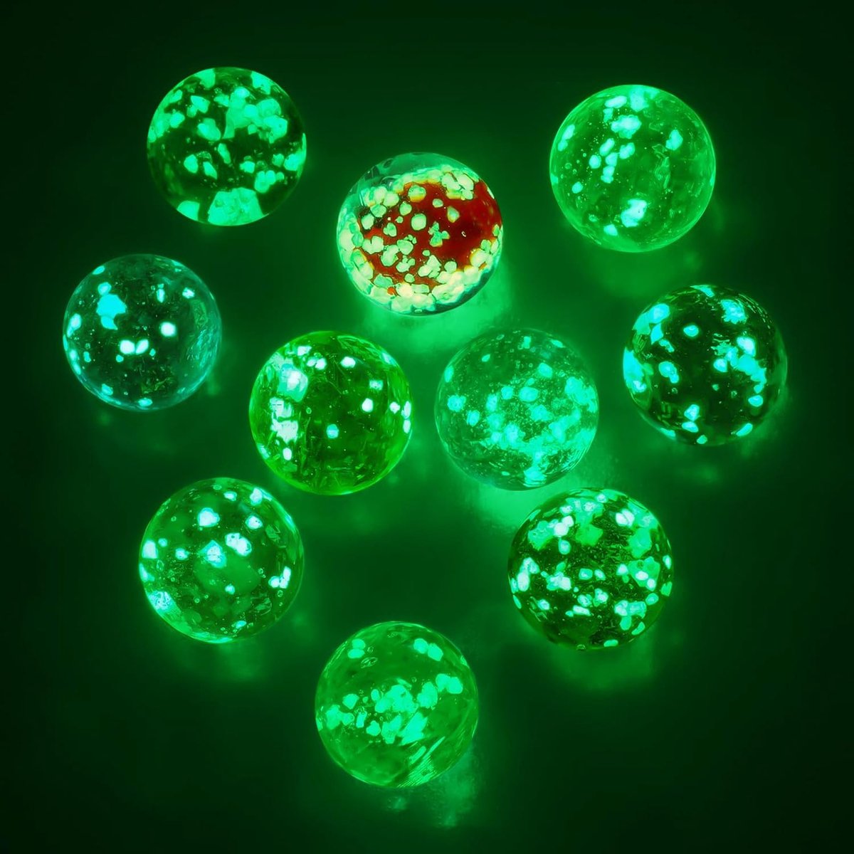 SnelShoppen - 10pcs 12mm Shiny Glass Kralen, Multifunctionele Kleurige Ballen voor DIY Projecten, Decoratie, Sportuitrusting, Binnen en Buiten